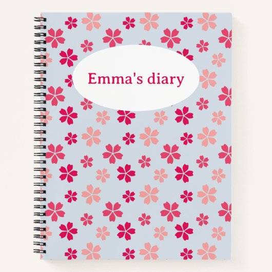 Rosa Sakura-Blume Notizblock (Vorderseite)