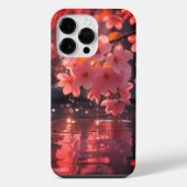 Rosa Sakura-Blume über Wasser | Serene Spring Nat iPhone Hülle (Rückseite)