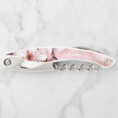 Rosa Sakura Blüten Braun-Jungfrau Braun Wein Kellnermesser (Vorderseite)