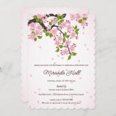 Rosa Sakura Brautparty der japanischen Kirschblüte Einladung (Vorne/Hinten)