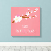 Rosa Sakura Cherry Blossom Japanisch Leinwanddruck (Insitu (Holzboden))