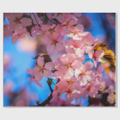 Rosa Sakura Garland, Blauer Himmel Geschenkpapier (Flach)