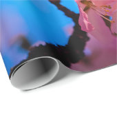 Rosa Sakura Garland, Blauer Himmel Geschenkpapier (Rolleneckpunkt)