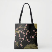 Rosa Sakura Gold Schwarz Japanischer Bildschirm Dr Tasche (Vorderseite)