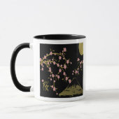 Rosa Sakura Gold Schwarz Japanischer Bildschirm Ta Tasse (Links)
