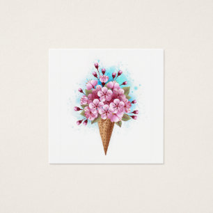 Rosa Sakura Ice Waffel