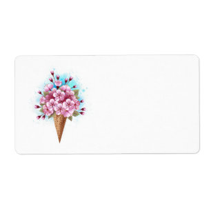 Rosa Sakura Ice Waffel