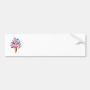 Rosa Sakura Ice Waffel Autoaufkleber