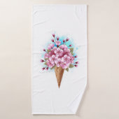 Rosa Sakura Ice Waffel Badehandtuch (Badehandtuch)