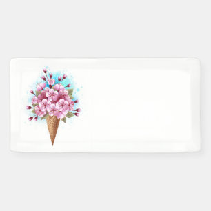 Rosa Sakura Ice Waffel Banner