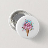 Rosa Sakura Ice Waffel Button (Vorne & Hinten)