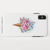 Rosa Sakura Ice Waffel Case-Mate iPhone Hülle (Rückseite (Horizontal))