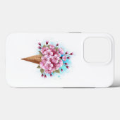 Rosa Sakura Ice Waffel Case-Mate iPhone Hülle (Rückseite (Horizontal))