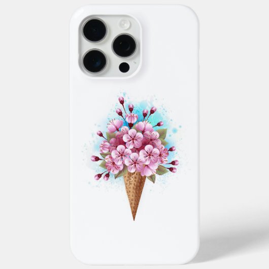 Rosa Sakura Ice Waffel Case-Mate iPhone Hülle (Rückseite)
