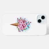 Rosa Sakura Ice Waffel Case-Mate iPhone Hülle (Rückseite (Horizontal))