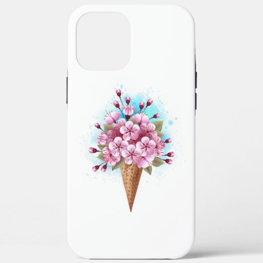 Rosa Sakura Ice Waffel Case-Mate iPhone Hülle (Rückseite)