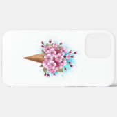Rosa Sakura Ice Waffel Case-Mate iPhone Hülle (Rückseite (Horizontal))