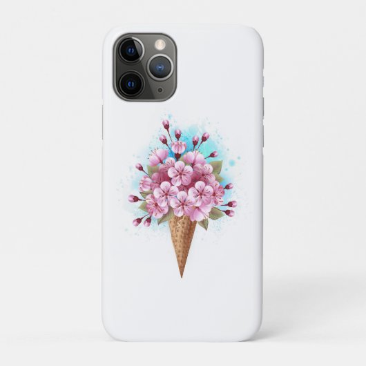 Rosa Sakura Ice Waffel Case-Mate iPhone Hülle (Rückseite)