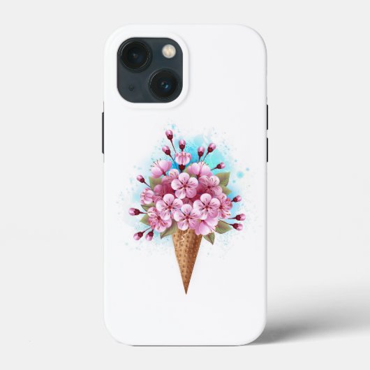Rosa Sakura Ice Waffel Case-Mate iPhone Hülle (Rückseite)