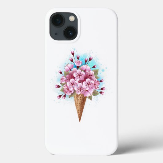 Rosa Sakura Ice Waffel Case-Mate iPhone Hülle (Rückseite)