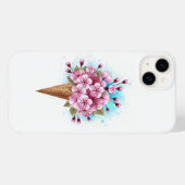Rosa Sakura Ice Waffel Case-Mate iPhone Hülle (Rückseite (Horizontal))