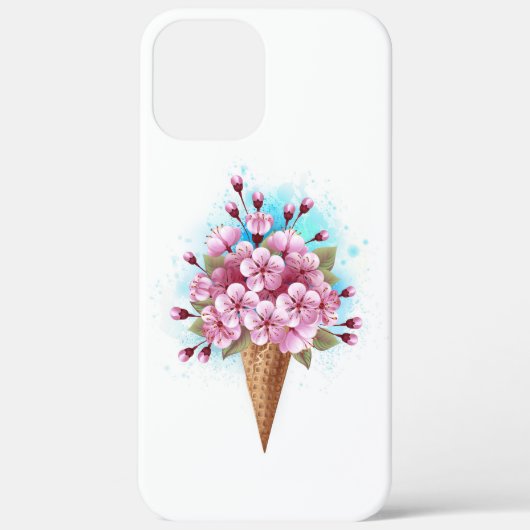 Rosa Sakura Ice Waffel Case-Mate iPhone Hülle (Rückseite)