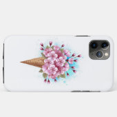 Rosa Sakura Ice Waffel Case-Mate iPhone Hülle (Rückseite (Horizontal))