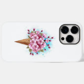 Rosa Sakura Ice Waffel Case-Mate iPhone Hülle (Rückseite (Horizontal))