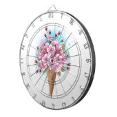 Rosa Sakura Ice Waffel Dartscheibe (Vorderseite rechts)