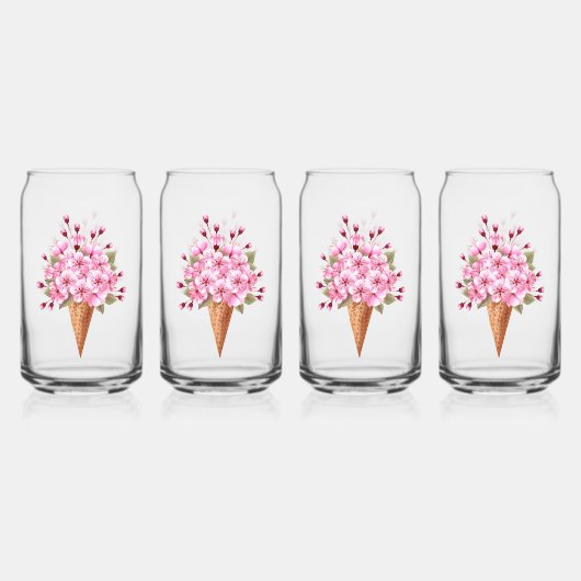 Rosa Sakura Ice Waffel Dosenglas (Vorderseite)