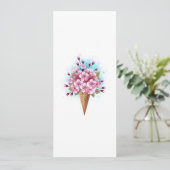 Rosa Sakura Ice Waffel Einladung (Stehend Vorderseite)