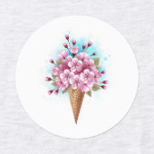 Rosa Sakura Ice Waffel Etiketten (Design 1)
