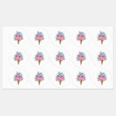 Rosa Sakura Ice Waffel Etiketten (Blatt)