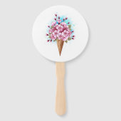 Rosa Sakura Ice Waffel Fächer (Rückseite)