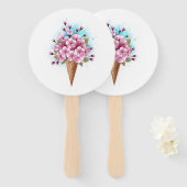 Rosa Sakura Ice Waffel Fächer (Vorne und Hinten)