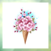 Rosa Sakura Ice Waffel Fensteraufkleber (Blatt 3)