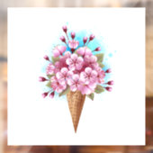 Rosa Sakura Ice Waffel Fensteraufkleber (Blatt 2)