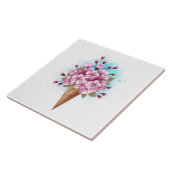 Rosa Sakura Ice Waffel Fliese (Seite)