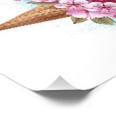 Rosa Sakura Ice Waffel Fotodruck (Ecke)