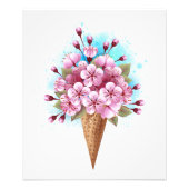 Rosa Sakura Ice Waffel Fotodruck (Vorne)