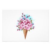 Rosa Sakura Ice Waffel Fotodruck (Vorne)