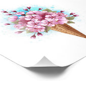 Rosa Sakura Ice Waffel Fotodruck (Ecke)