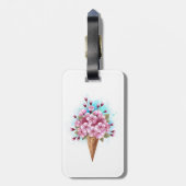 Rosa Sakura Ice Waffel Gepäckanhänger (Rückseite vertikal)