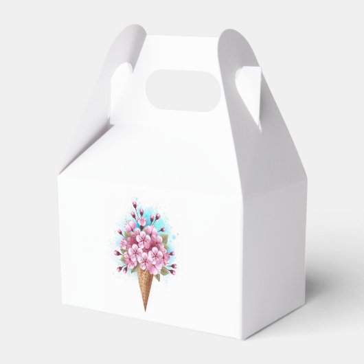 Rosa Sakura Ice Waffel Geschenkschachtel (Vorderseite)
