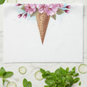 Rosa Sakura Ice Waffel Geschirrtuch (Gefaltet)