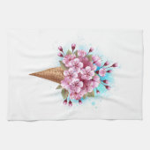 Rosa Sakura Ice Waffel Geschirrtuch (Horizontal)