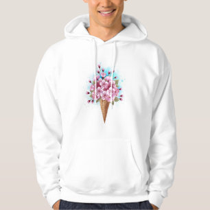 Rosa Sakura Ice Waffel Hoodie