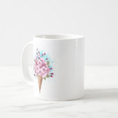 Rosa Sakura Ice Waffel Kaffeetasse (Vorderseite Links)