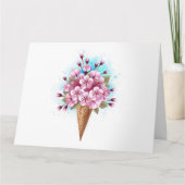 Rosa Sakura Ice Waffel Karte (Vorderseite)