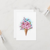 Rosa Sakura Ice Waffel Karte (Vorderseite/Rückseite Beispiel)